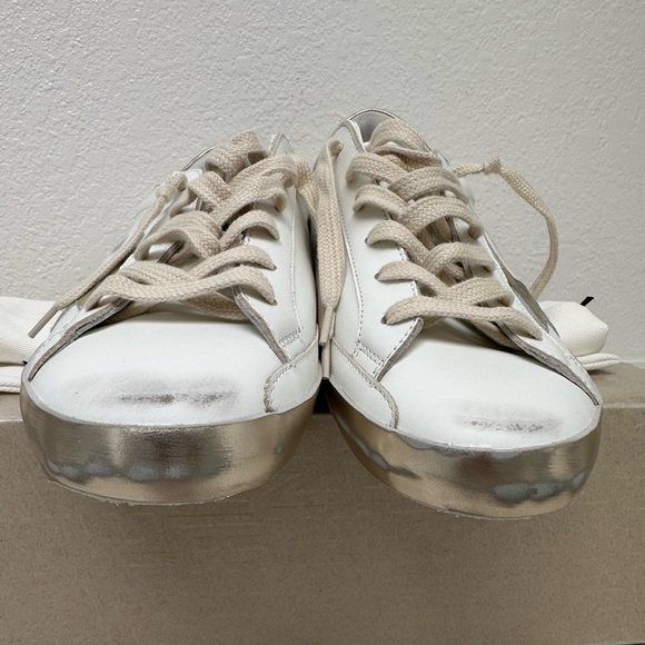 NWT Golden Goose Women Sneaker White & Gold sz 38 - Picture 5 of 14